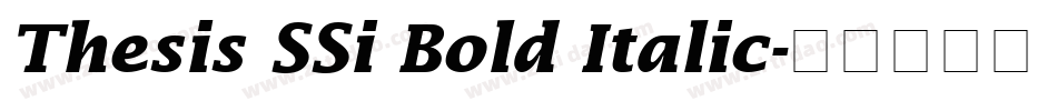Thesis SSi Bold Italic字体转换
